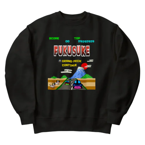 レトロゲーム風な福助 Heavyweight Crew Neck Sweatshirt