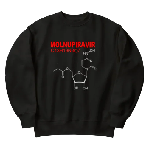 モルヌピラビル（白） Heavyweight Crew Neck Sweatshirt