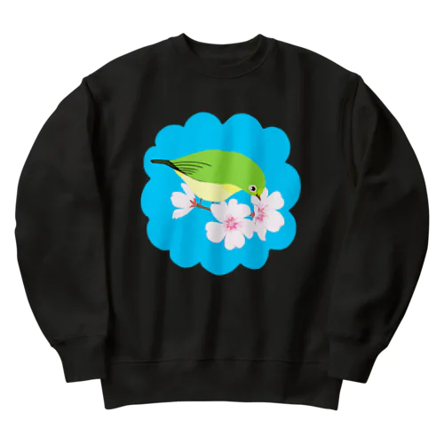 桜とメジロさん Heavyweight Crew Neck Sweatshirt