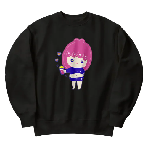 プロテイン女子（ロゴなし） Heavyweight Crew Neck Sweatshirt