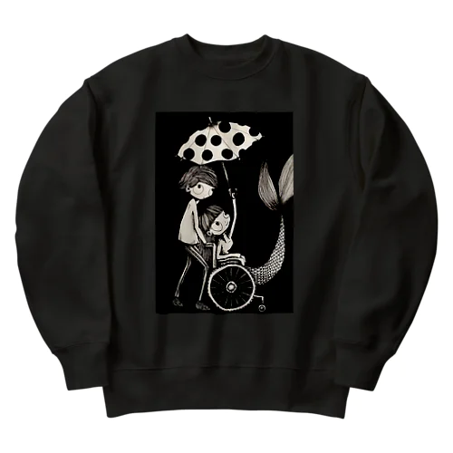 雨の日の人魚 Heavyweight Crew Neck Sweatshirt