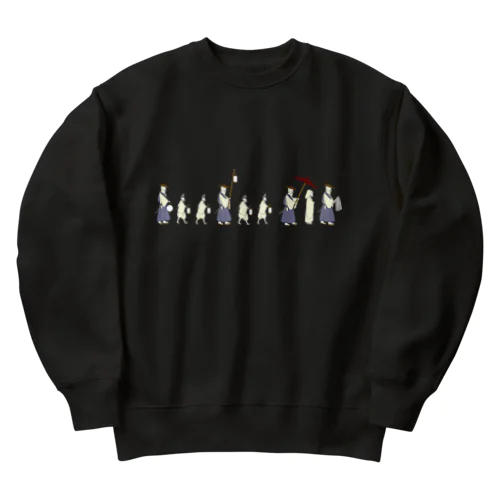 狐の嫁入り行列 Heavyweight Crew Neck Sweatshirt