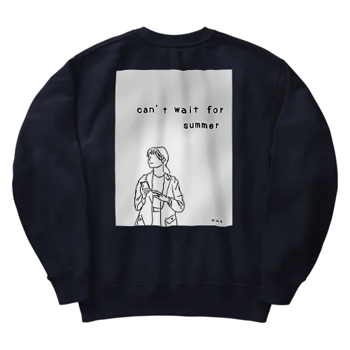 can't wait for summer Heavyweight Crew Neck Sweatshirt