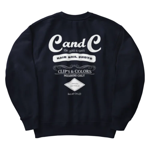 くりくりクリップス〜白Ver. Heavyweight Crew Neck Sweatshirt