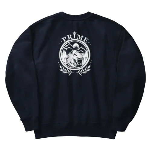 犬とおでかけ　ホワイトロゴ　バックプリント【 PRIME 】 Heavyweight Crew Neck Sweatshirt