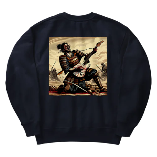 戦場の侍ギタリスト Heavyweight Crew Neck Sweatshirt