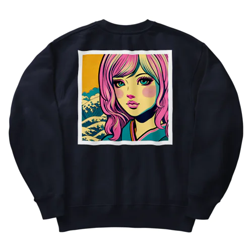 令和・浮世絵ギャル Heavyweight Crew Neck Sweatshirt