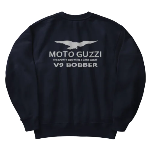 MOTO GUZZI　V9　BOBBER銀 Heavyweight Crew Neck Sweatshirt