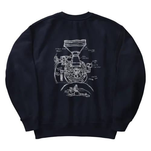 見習い焙煎士//珈琲マニアに捧ぐ Heavyweight Crew Neck Sweatshirt