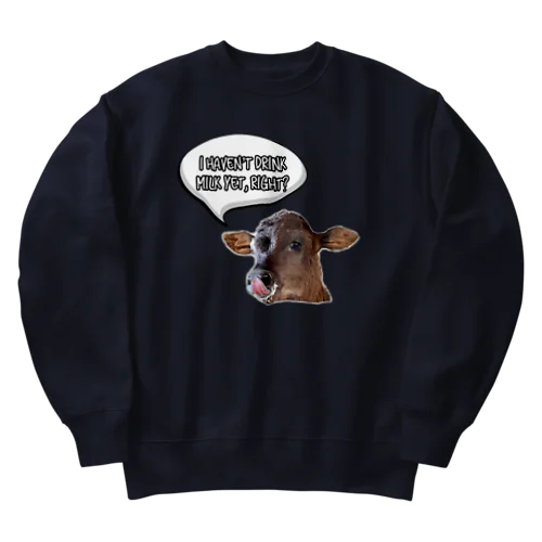 Happy cows♪ 吹き出しver Heavyweight Crew Neck Sweatshirt