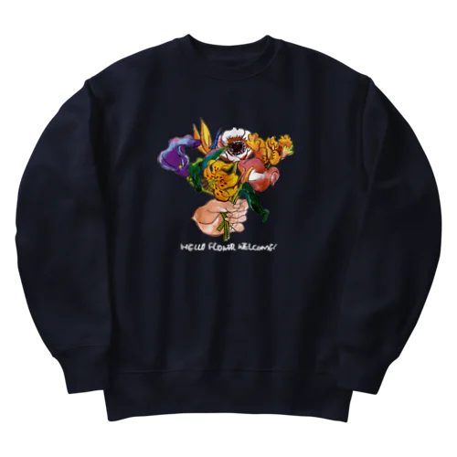 「HELLO FLOWER」スウェット Heavyweight Crew Neck Sweatshirt