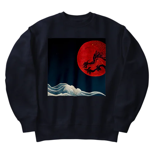 Blood Moon Dragon Heavyweight Crew Neck Sweatshirt