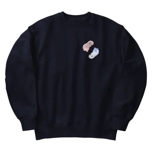 ツノアリウサギアジサイモドキウミウシ 2匹ver. Heavyweight Crew Neck Sweatshirt