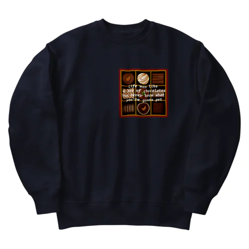 チョコレート名言 Heavyweight Crew Neck Sweatshirt