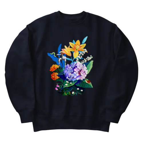 真昼の花畑 Heavyweight Crew Neck Sweatshirt