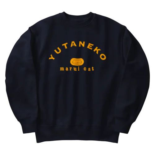 ゆたねこカレッジ風ロゴ Heavyweight Crew Neck Sweatshirt