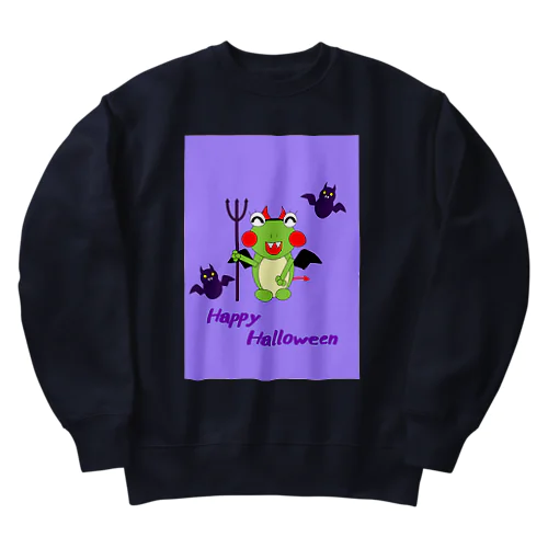 ハロウィン　コウモリママ Heavyweight Crew Neck Sweatshirt