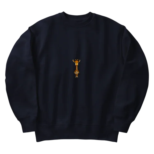 困惑フレンズ 「キリンさん」by bakikeda Heavyweight Crew Neck Sweatshirt