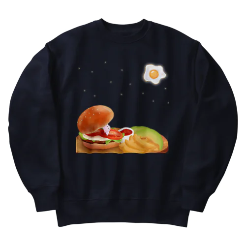 月見バーガー🍔 Heavyweight Crew Neck Sweatshirt