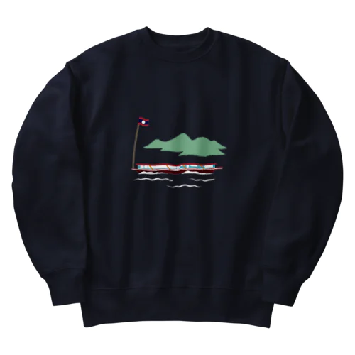 ラオスのスローボート Heavyweight Crew Neck Sweatshirt