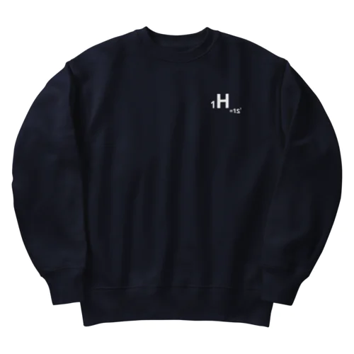 1.hydrogen (白/表裏) Heavyweight Crew Neck Sweatshirt