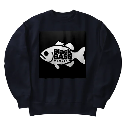 バスラバ黒 Heavyweight Crew Neck Sweatshirt