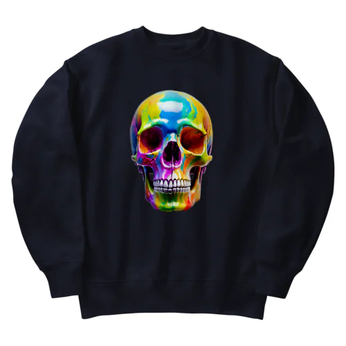 カラフル・スカルアート Heavyweight Crew Neck Sweatshirt