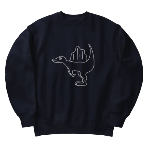 スピノサウルス（白線） Heavyweight Crew Neck Sweatshirt