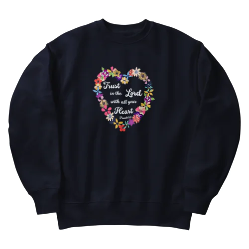 Trust 白文字 Heavyweight Crew Neck Sweatshirt