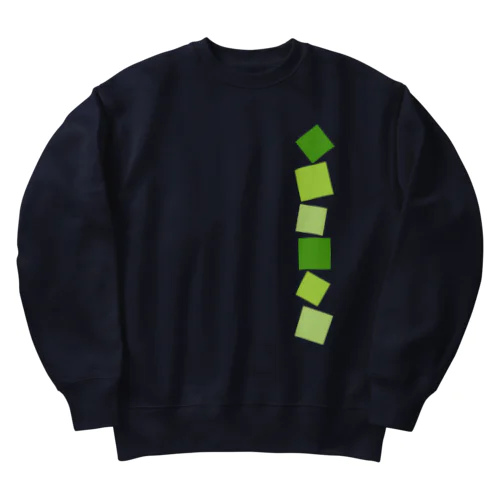 緑色の四角形 Heavyweight Crew Neck Sweatshirt