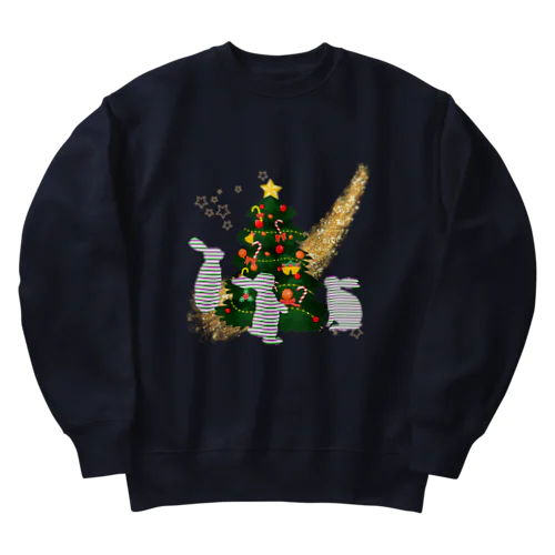 うさのクリスマス Heavyweight Crew Neck Sweatshirt