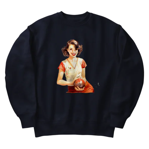 日本人女性ボーリング Heavyweight Crew Neck Sweatshirt