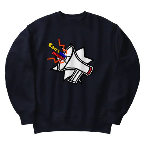 Can't stop musicメガホン Heavyweight Crew Neck Sweatshirt