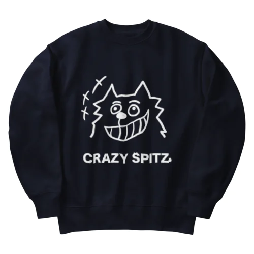 CRAZY SPITZ「HA HA HA」ver.white Heavyweight Crew Neck Sweatshirt