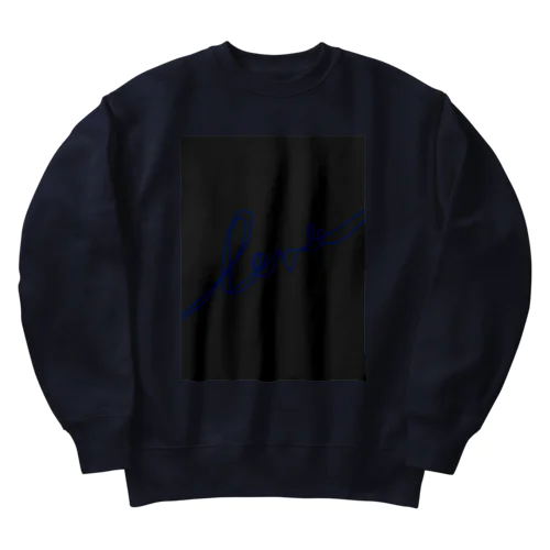 Blue LogoArt × Charcoal Heavyweight Crew Neck Sweatshirt