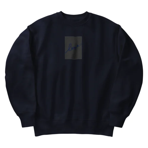 Charcoalgray ✖️ Blue Logoart Heavyweight Crew Neck Sweatshirt