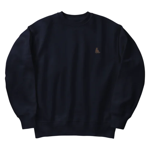 シンプルな猫のシルエット Heavyweight Crew Neck Sweatshirt