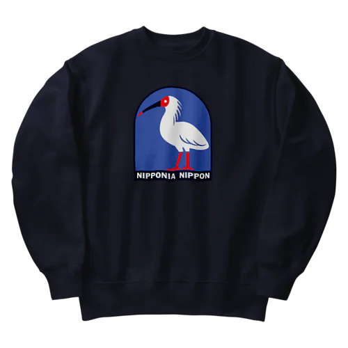 【NIPPONIA NIPPON】トキのロゴ Heavyweight Crew Neck Sweatshirt