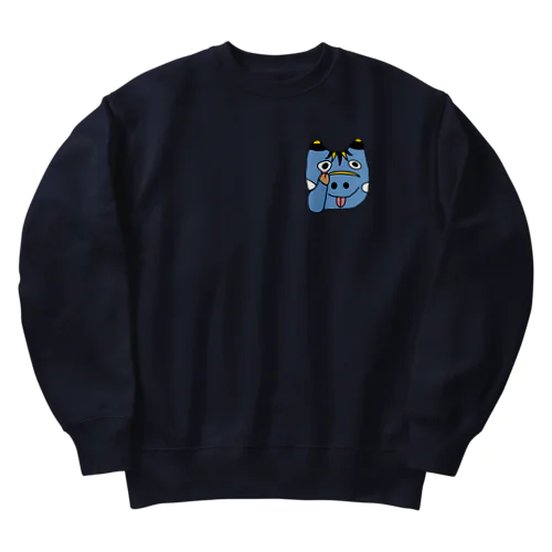 あっかんべーこ(青) Heavyweight Crew Neck Sweatshirt