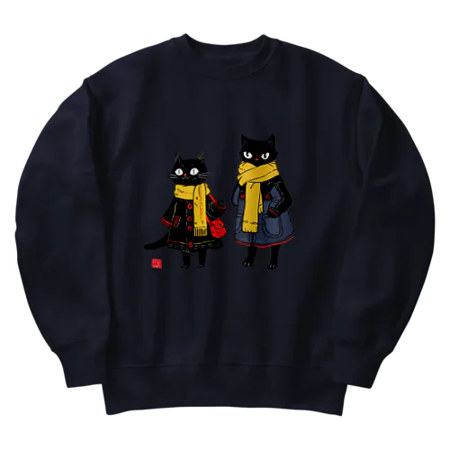 黒猫夫婦のお買い物 Heavyweight Crew Neck Sweatshirt