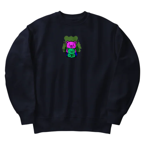 くま３ Heavyweight Crew Neck Sweatshirt