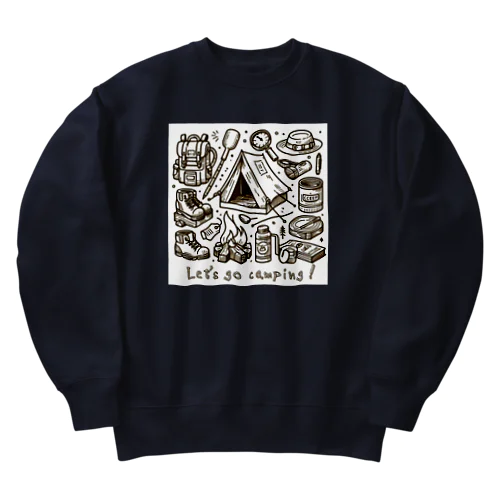 キャンプに行こう！【Let's go camping!】 Heavyweight Crew Neck Sweatshirt