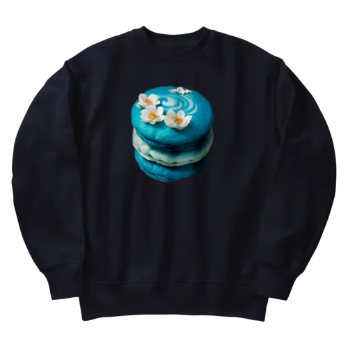 ターコイズのもちもちマカロン Heavyweight Crew Neck Sweatshirt