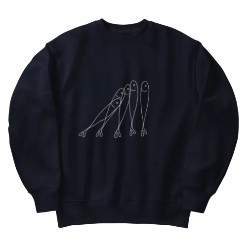 魚崩れ Heavyweight Crew Neck Sweatshirt