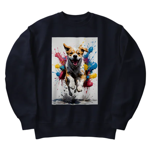 走るいぬ Heavyweight Crew Neck Sweatshirt