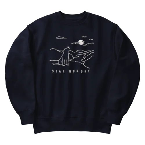 子どもオオカミの遠吠え Heavyweight Crew Neck Sweatshirt