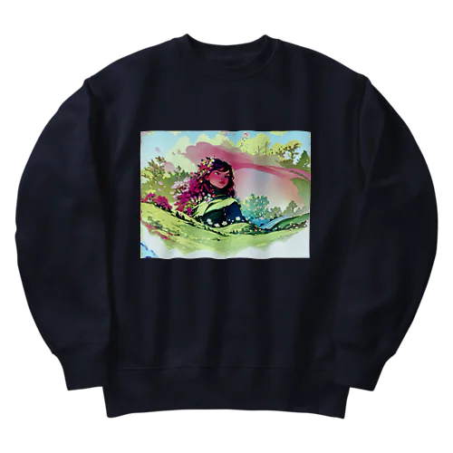 希望に満ちた旅立ち＠姪ﾁｬﾝ Heavyweight Crew Neck Sweatshirt