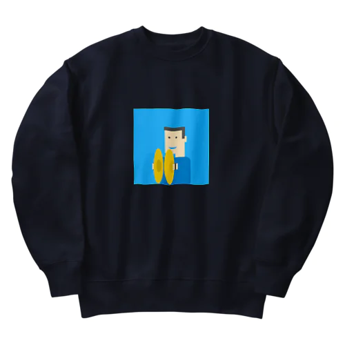 意識低いシンバル叩き Heavyweight Crew Neck Sweatshirt