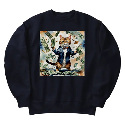 猫社長 Heavyweight Crew Neck Sweatshirt