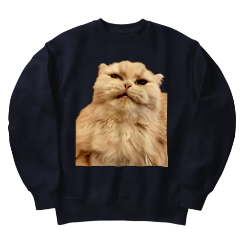 怒る猫 Heavyweight Crew Neck Sweatshirt